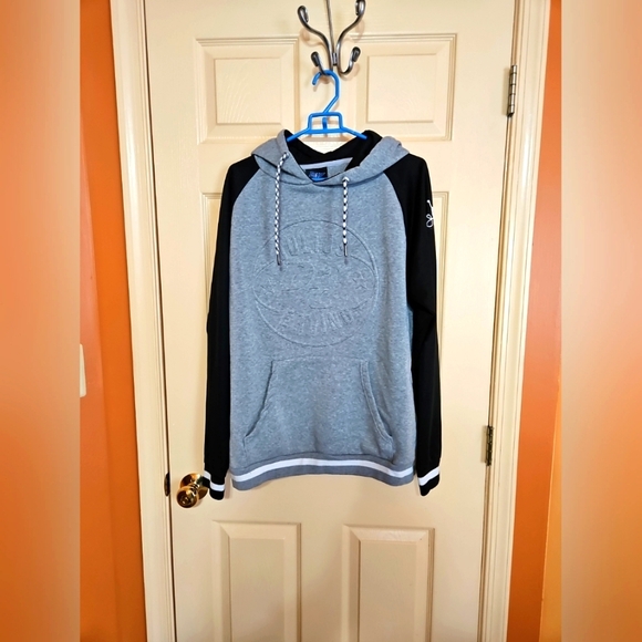 Mens Gray & Black Dr. J Julius Erving Pullover Hoodie Size L - Picture 1 of 7